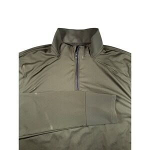 Under Armour Mens Fitted 1/4 Zip Long Sleeve Running Training Shirt Green Medium